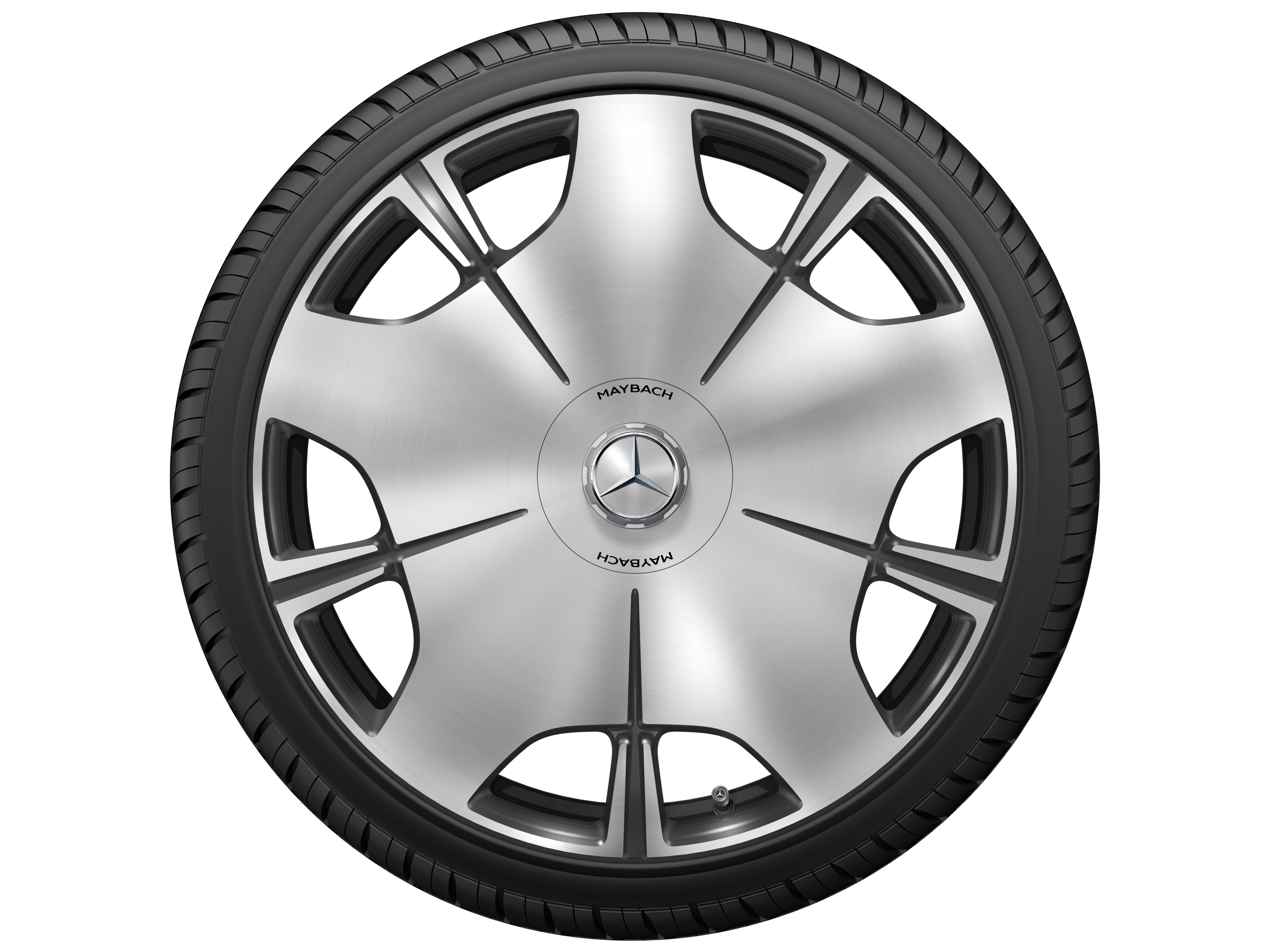 Cerchio fucinato AMG con design a 10 fori, 53,3 cm (21 pollici) - 11 J x 21 ET 67,1, colore nero, Tornitura a specchio