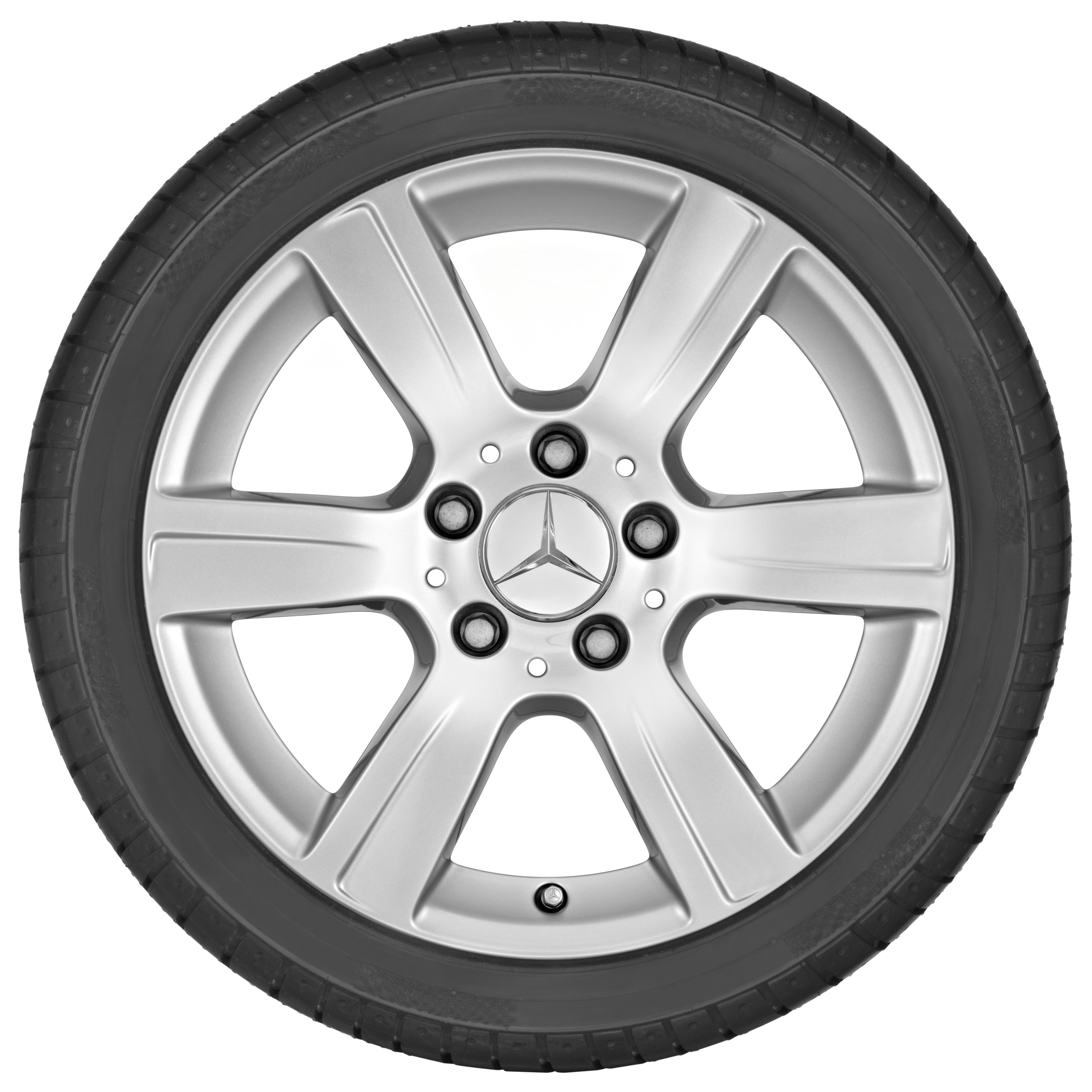 Cerchio a 6 razze, 40,6 cm (16 pollici) - 7,5 J x 16 ET 45,5, argento titanio