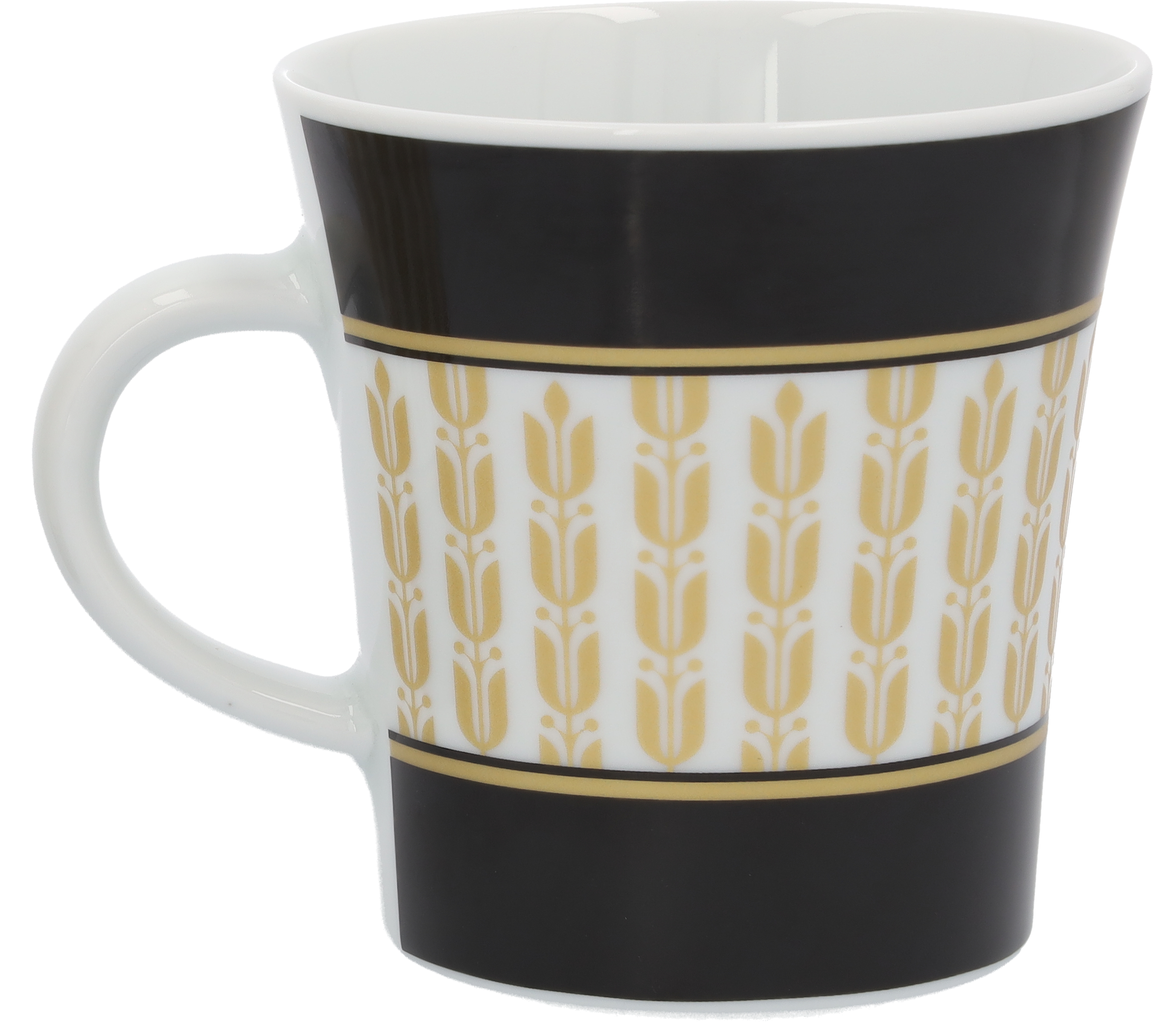 Tazza da tè/caffè - colore nero / Colore bianco / oro, Porcellana, 300 ml, Kahla