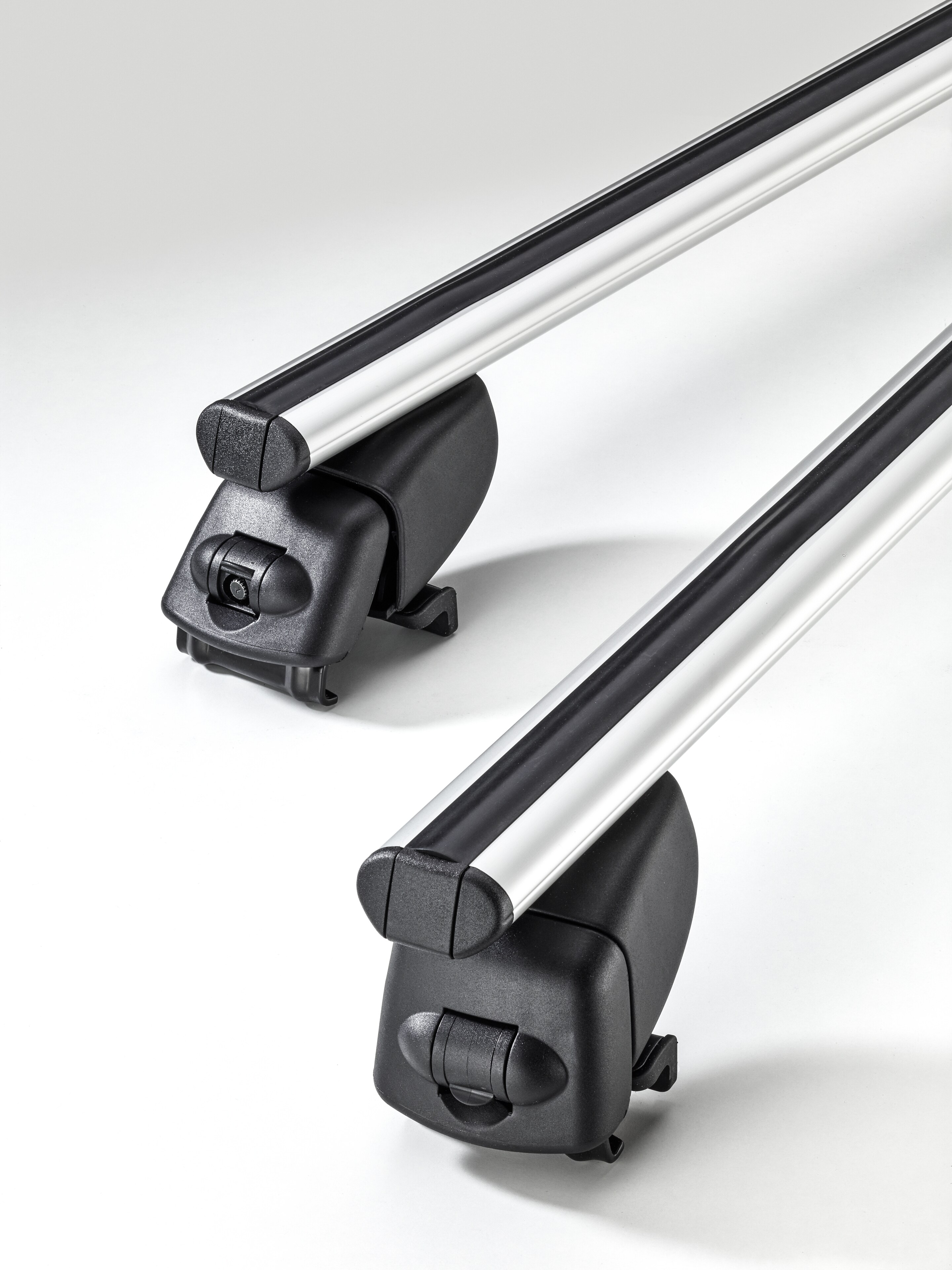 Supporto di base per mancorrenti Alustyle, due ponti trasversali - Alluminio / sintetico, argento / colore nero