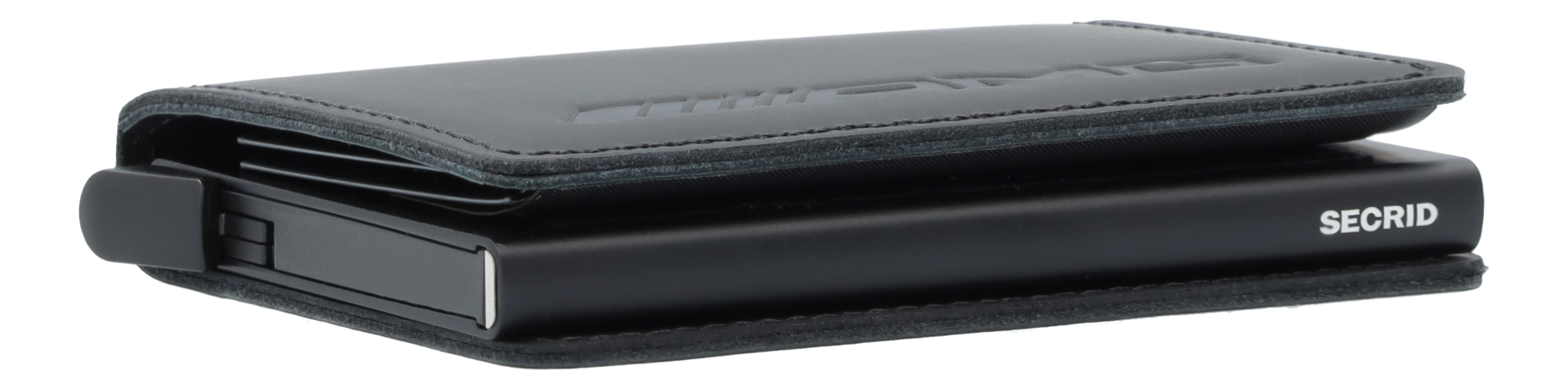 Slimwallet AMG - colore nero, Pelle di vitello