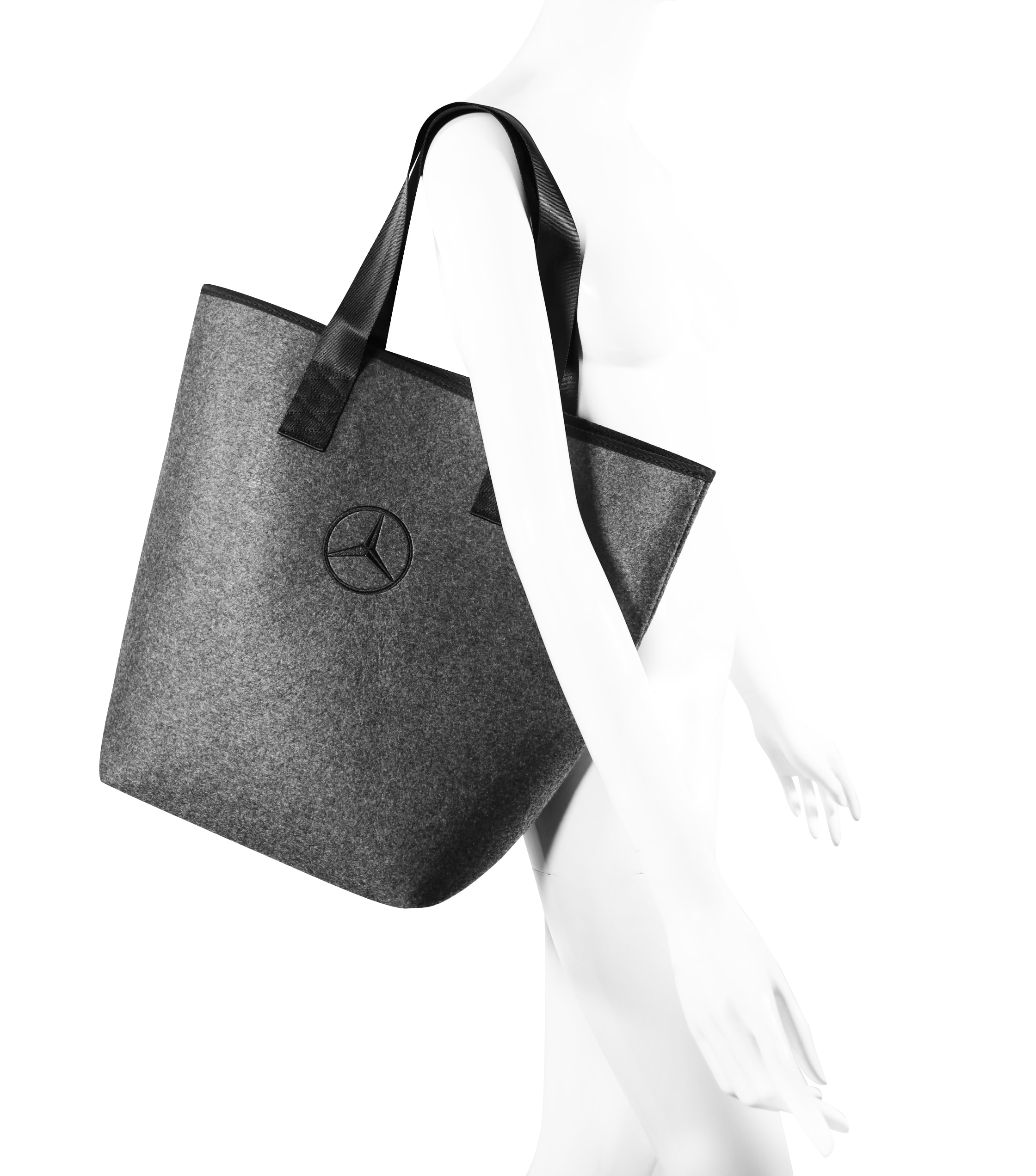 Shopper - Grigia / colore nero, Poliestere