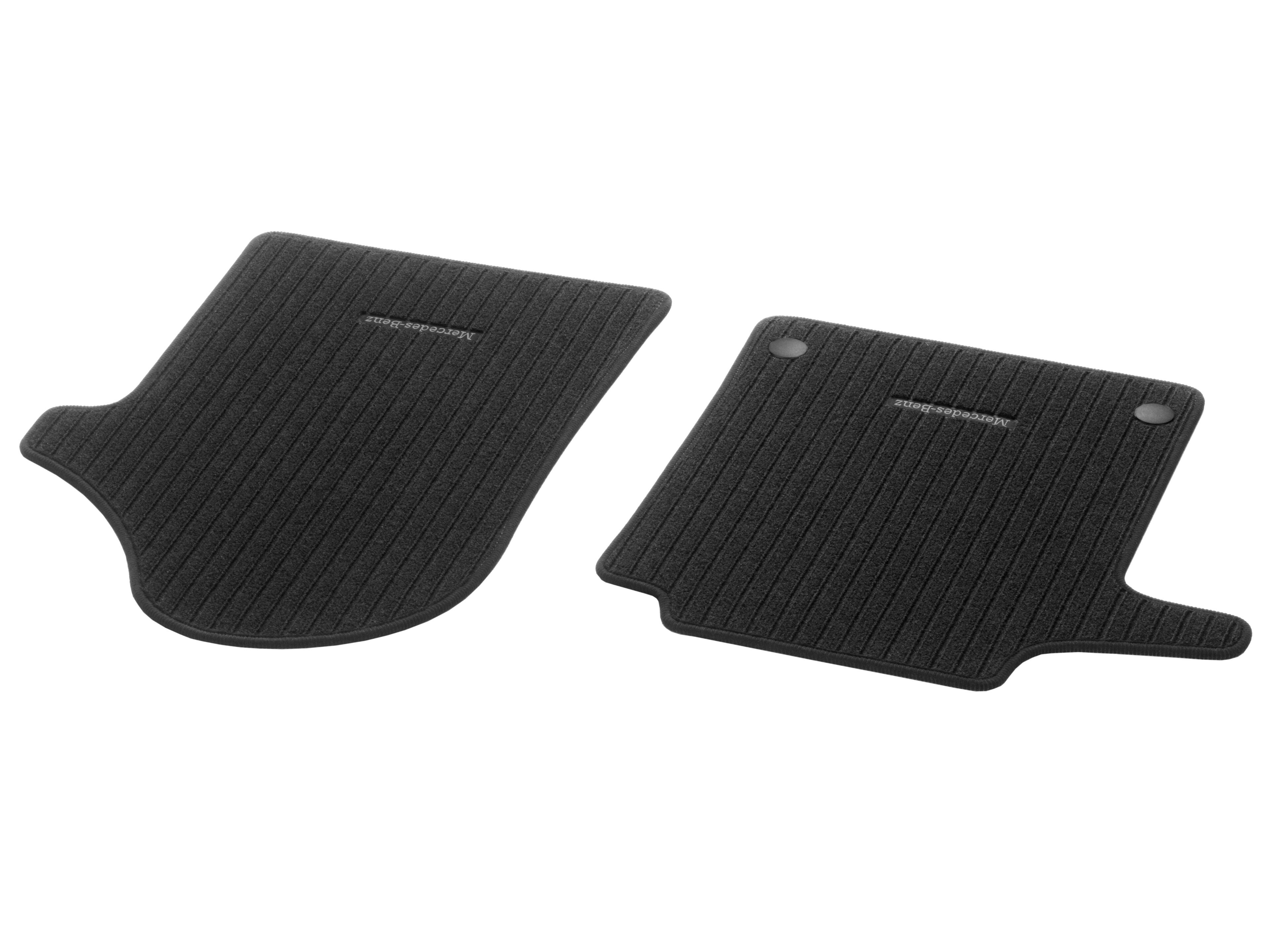Tappetini in reps, Tappetino lato guida & lato passeggero anteriore, 2 pezzi - LL, colore nero