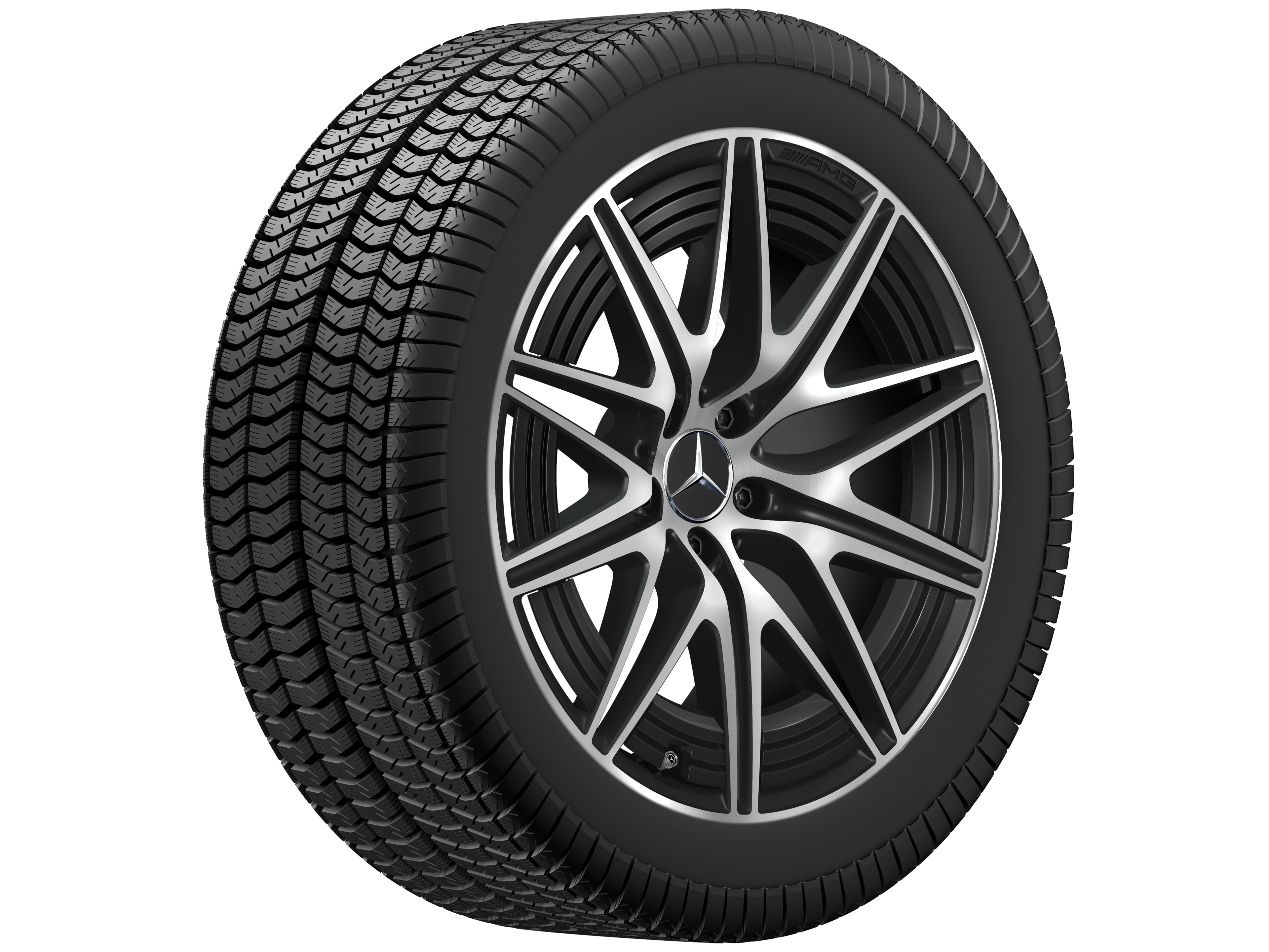 Cerchio a 10 razze AMG, 50,8 cm (20 pollici) - 9,5 J x 20 ET 32,1, nero opacizzato, Tornitura a specchio