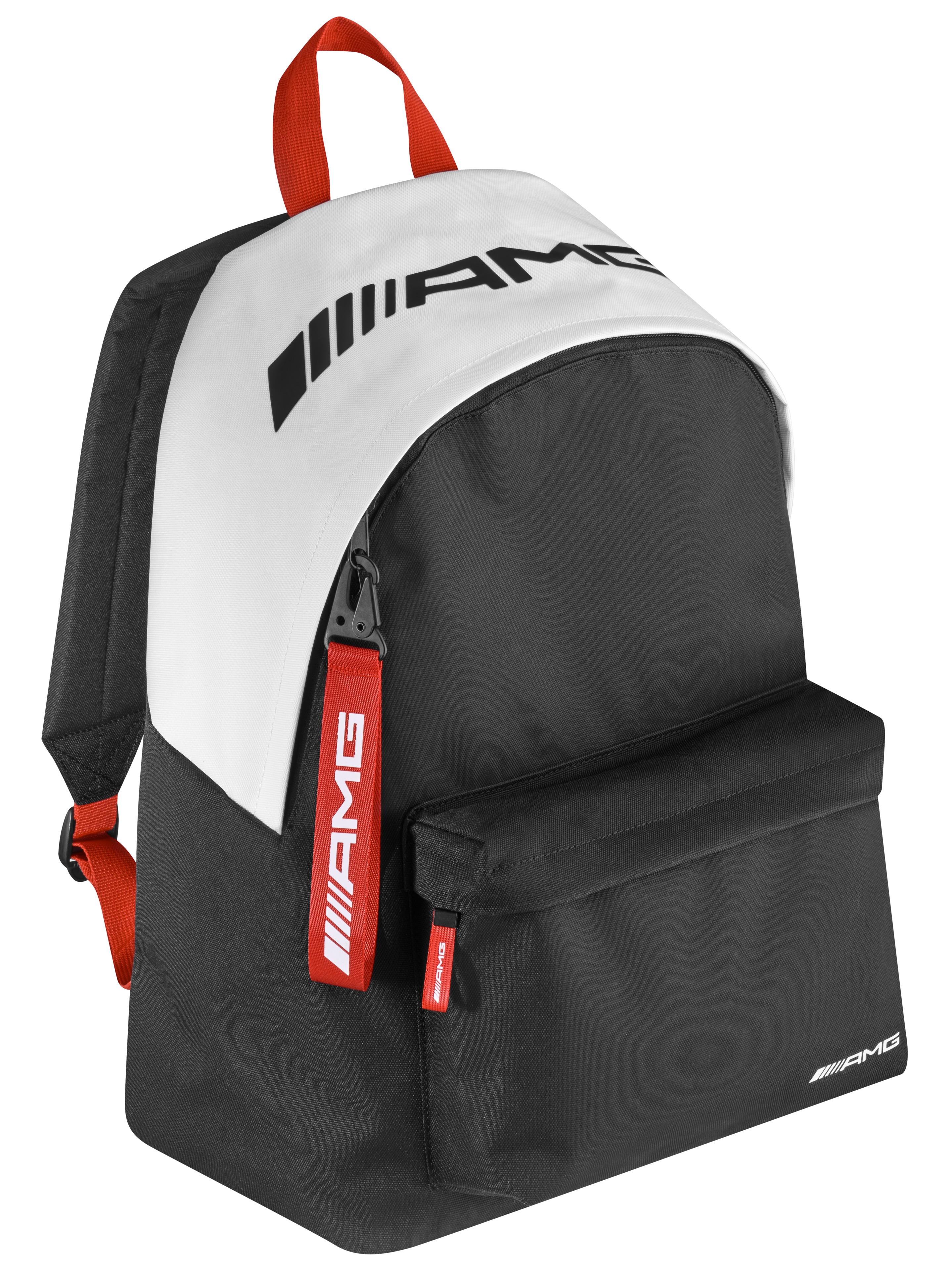 Zaino AMG - colore nero / Colore bianco / Rosso, Poliestere