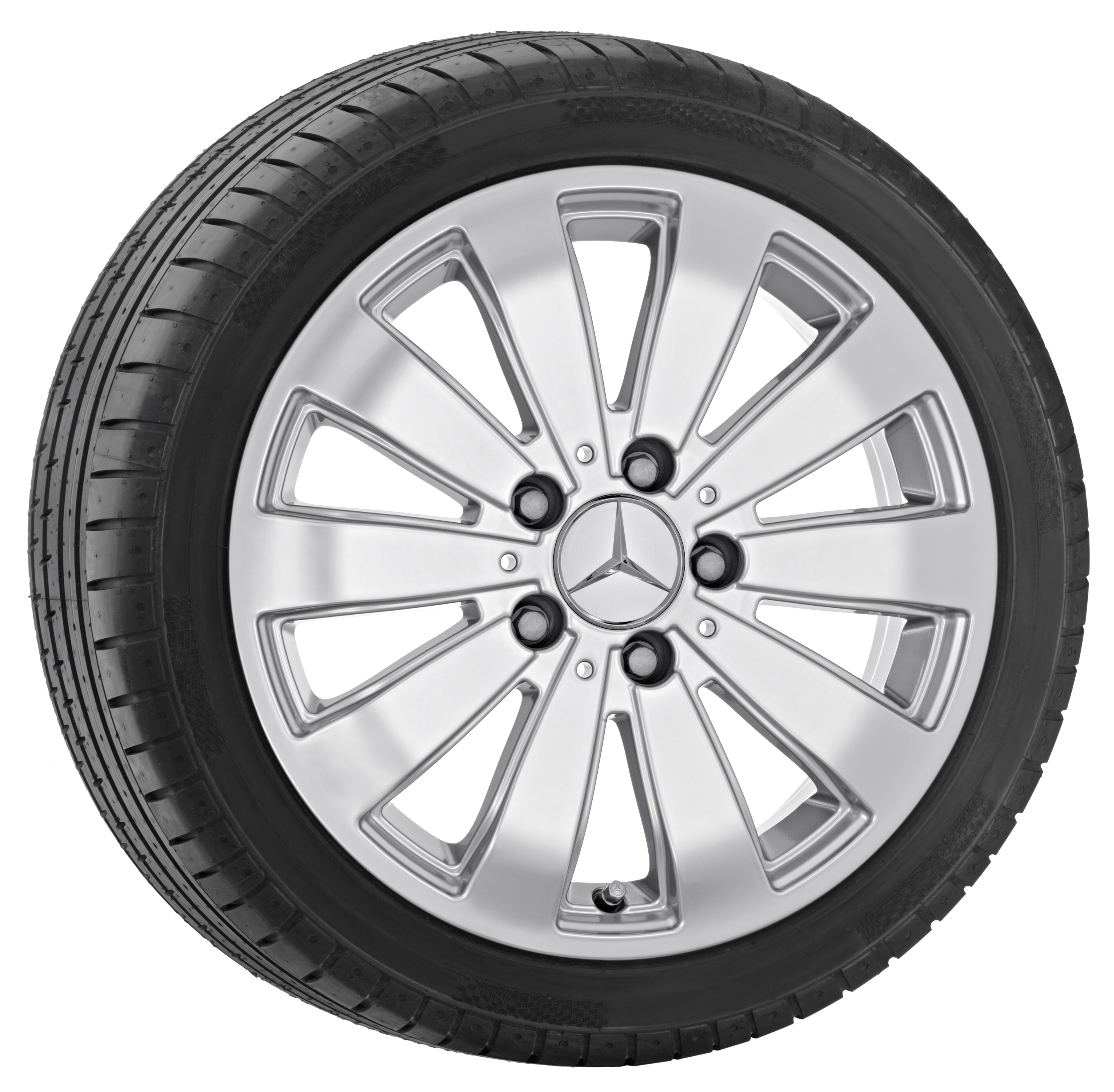 10-Speichen-Rad, Anshan, 40,6 cm (16 Zoll) - 6 J x 16 ET 46, sterlingsilber