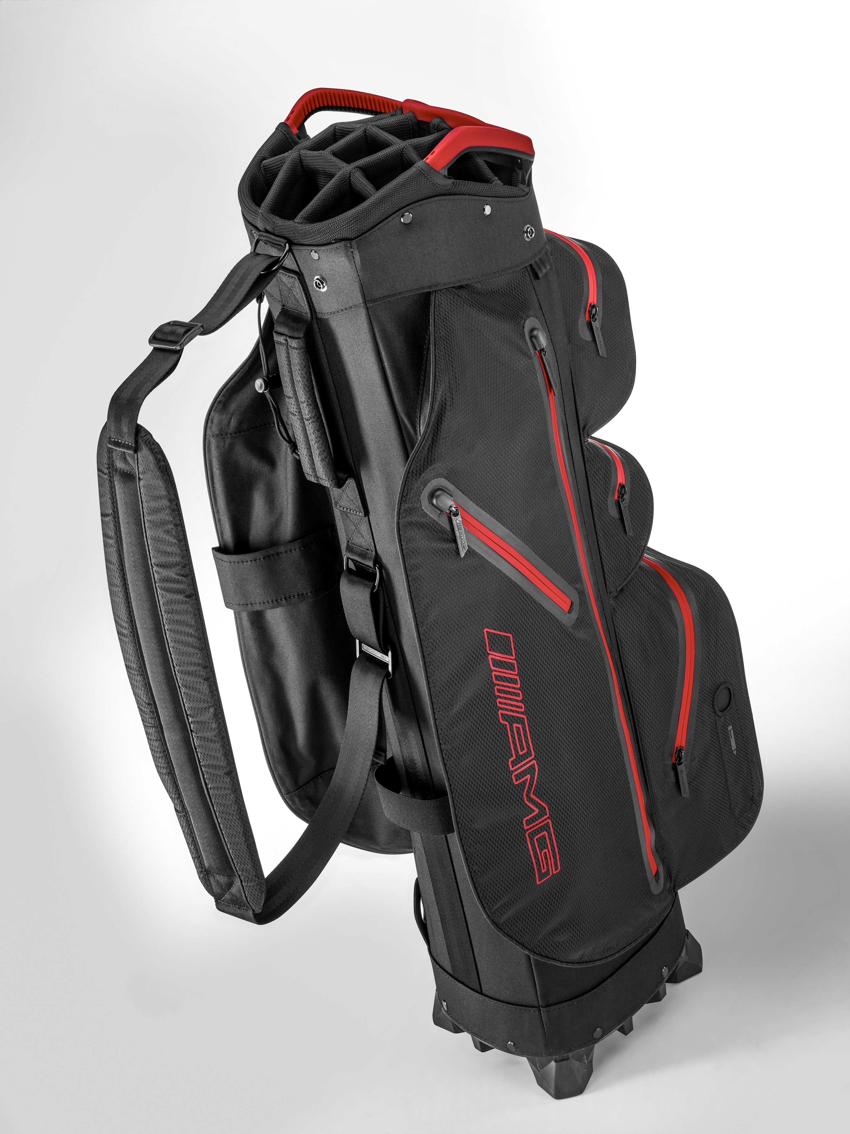 Sac pour chariot de golf AMG - noir / rouge, Polyamide