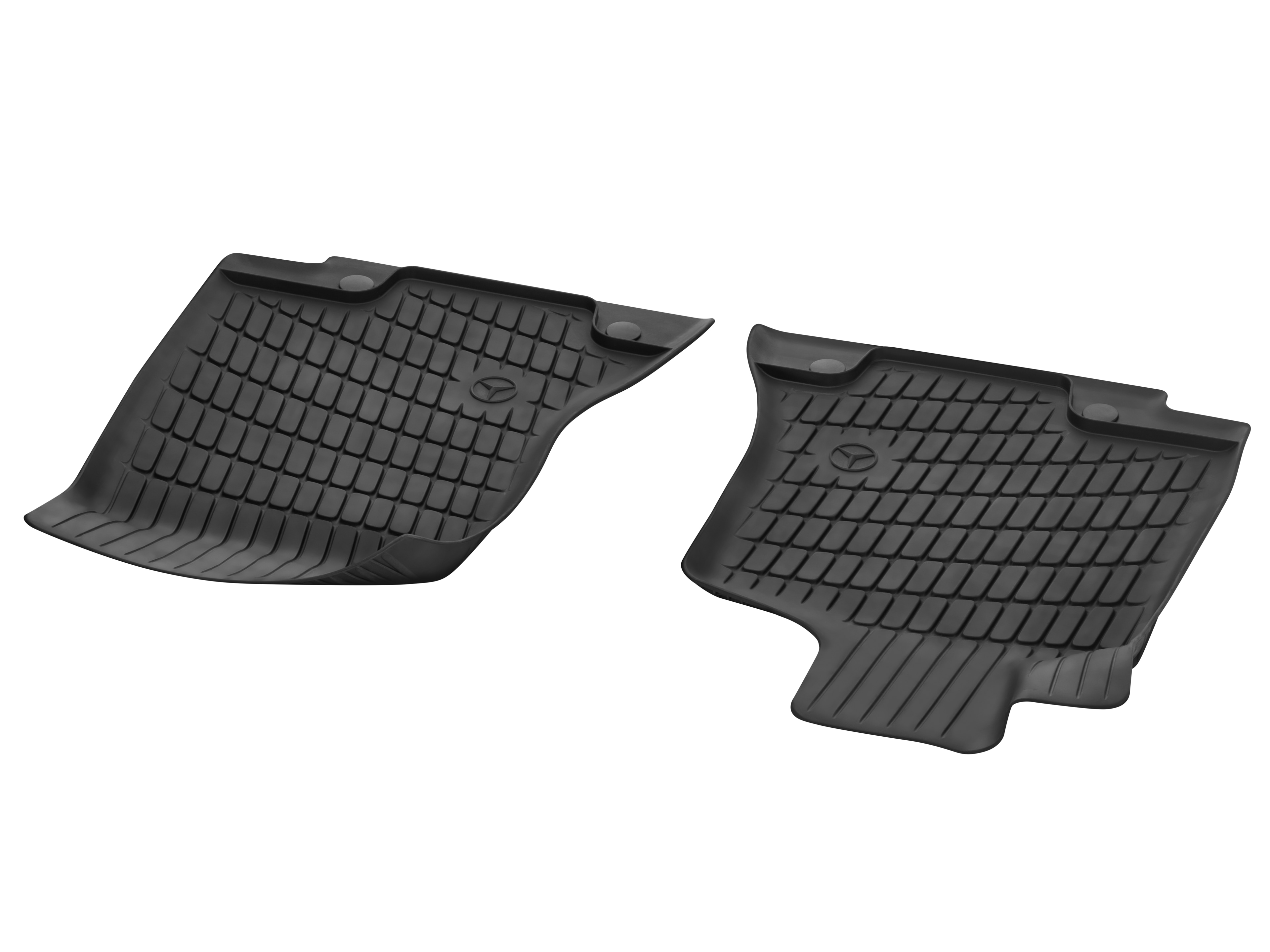 Tappetini in gomma Dynamic Squares, Tappetino lato guida/lato passeggero anteriore, 2 pezzi - LL, colore nero